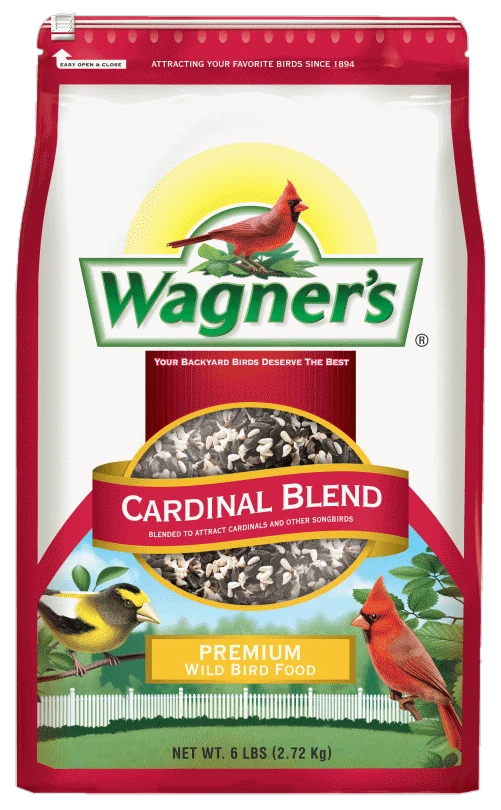 A bag of Wagner's Cardinal Blend wild bird food