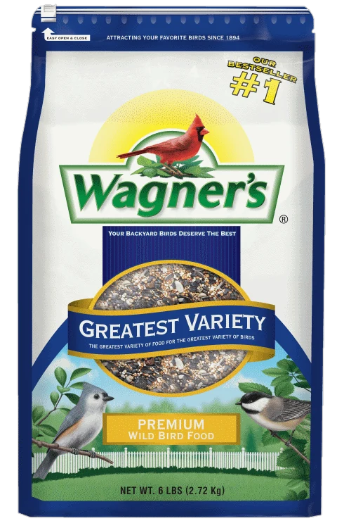 A bag of Wagner's Greatest Variety premium wild bird food